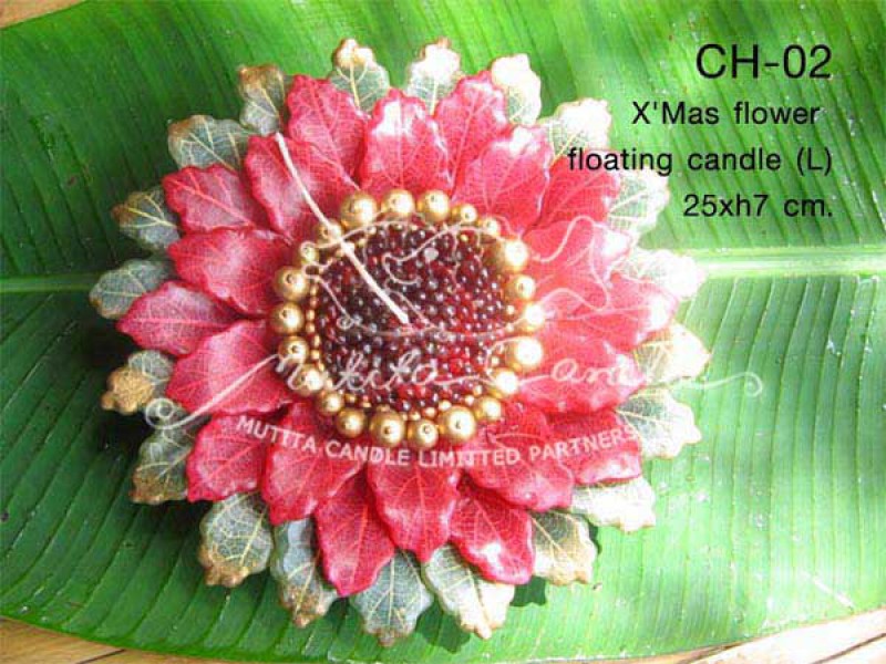 เทียนหอม เดชอุดม : WATER LILY SET|X'Mas Flower Floating Candle
A TOUCH OF THAI LOTUS CANDLES|CH-02|25 x h 7 cm