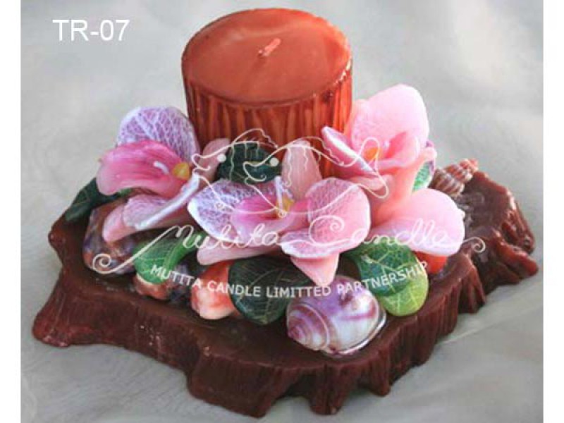เทียนหอม เดชอุดม : WOOD CANDLE|FLOWER CANDLES WITH TIMBER. WOOD CANDLE|TR-07|-