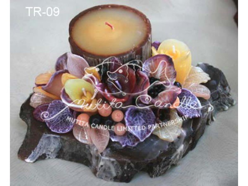 เทียนหอม เดชอุดม : WOOD CANDLE|FLOWER CANDLES WITH TIMBER. WOOD CANDLE|TR-09|-