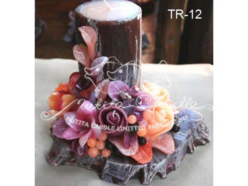 เทียนหอม เดชอุดม : WOOD CANDLE|FLOWER CANDLES WITH TIMBER. WOOD CANDLE|TR-12|-