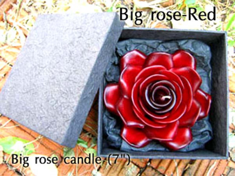 เทียนหอม เดชอุดม :  CATALOGUE03|Small floating flower candles from Thailand
FLOATING FLOWER CANDLES|Big Rose-RED|7 Inch
