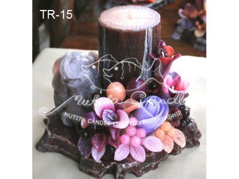 เทียนหอม เดชอุดม : WOOD CANDLE|FLOWER CANDLES WITH TIMBER. WOOD CANDLE|TR-15|-