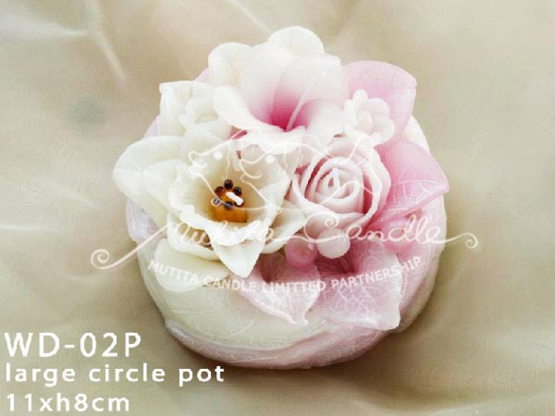 เทียนหอม เดชอุดม :  PINK WEDDING SET|Weddng Candles, best elegant Candles for wedding ceremony.
SOFT PINK FLOWER CANDLES ARRANGTMENT FOR SPECIAL DAY|WD-02P|large circle pot  11 x h8 cm