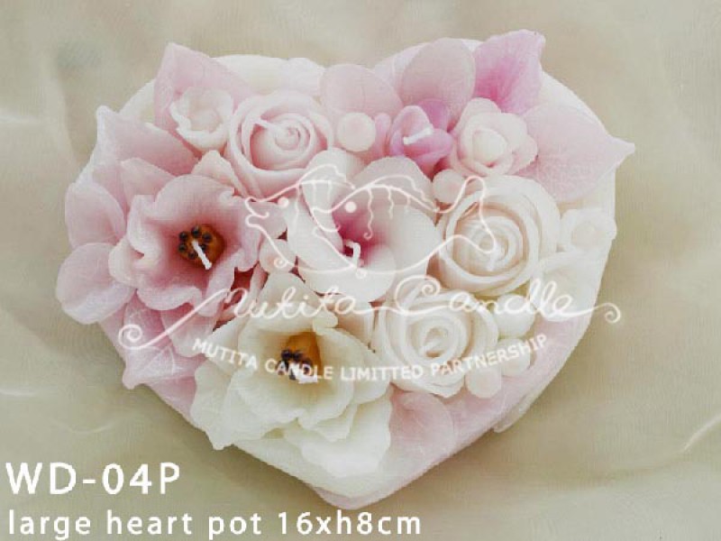 เทียนหอม เดชอุดม :  PINK WEDDING SET|Weddng Candles, best elegant Candles for wedding ceremony.
SOFT PINK FLOWER CANDLES ARRANGTMENT FOR SPECIAL DAY|WD-04P|large heart pot  16 x h8 cm