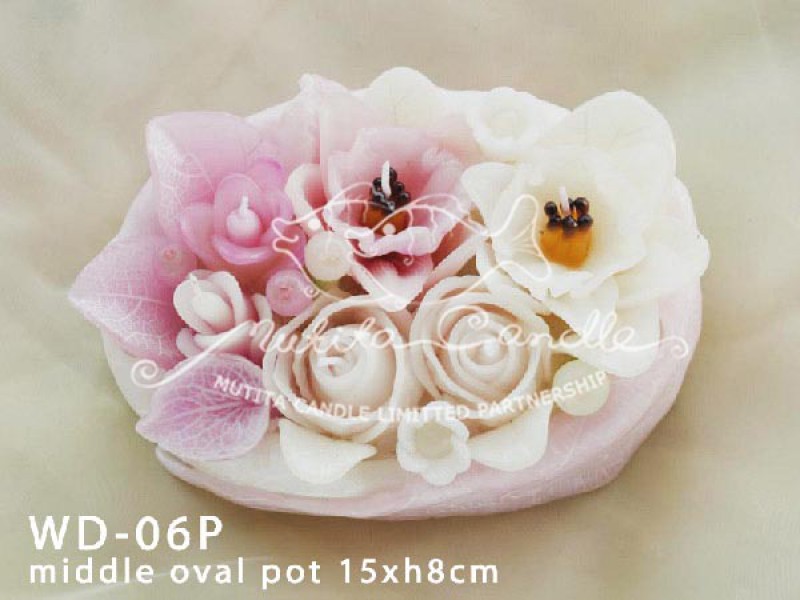 เทียนหอม เดชอุดม :  PINK WEDDING SET|Weddng Candles, best elegant Candles for wedding ceremony.
SOFT PINK FLOWER CANDLES ARRANGTMENT FOR SPECIAL DAY|WD-06P|middle oval pot 15 x h 8 cm