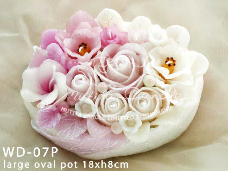 เทียนหอม เดชอุดม :  PINK WEDDING SET|Weddng Candles, best elegant Candles for wedding ceremony.
SOFT PINK FLOWER CANDLES ARRANGTMENT FOR SPECIAL DAY|WD-07P|large oval pot 18 x h 8 cm