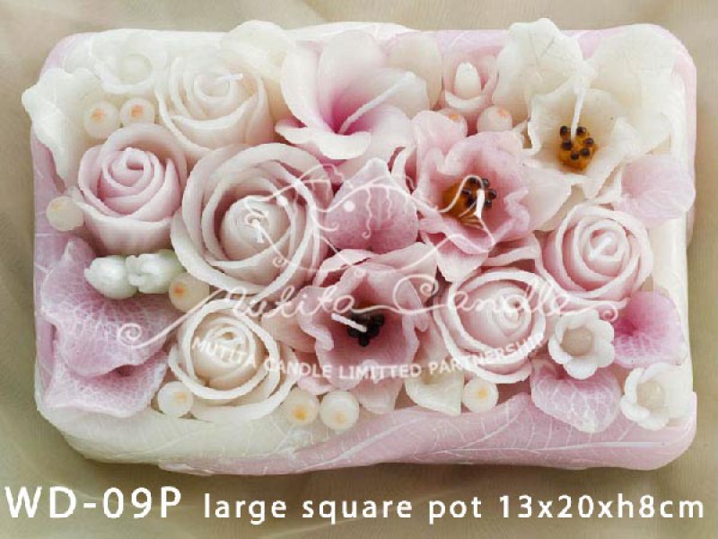 เทียนหอม เดชอุดม :  PINK WEDDING SET|Weddng Candles, best elegant Candles for wedding ceremony.
SOFT PINK FLOWER CANDLES ARRANGTMENT FOR SPECIAL DAY|WD-09P|large square pot 13 x 20 x h 8 cm