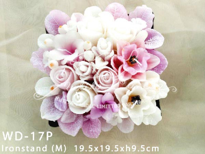 เทียนหอม เดชอุดม :  PINK WEDDING SET|Weddng Candles, best elegant Candles for wedding ceremony.
SOFT PINK FLOWER CANDLES ARRANGTMENT FOR SPECIAL DAY|WD-17P|Ironstand (M) 19.5 x 19.5 x h 9.5 cm