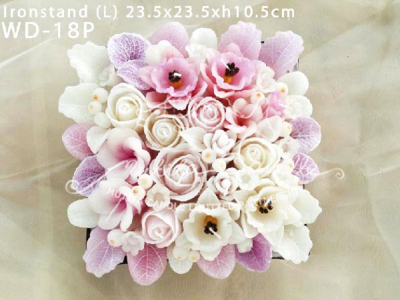 เทียนหอม เดชอุดม :  PINK WEDDING SET|Weddng Candles, best elegant Candles for wedding ceremony.
SOFT PINK FLOWER CANDLES ARRANGTMENT FOR SPECIAL DAY|WD-18P|Ironstand (L) 23.5 x 23.5 x h10.5 cm