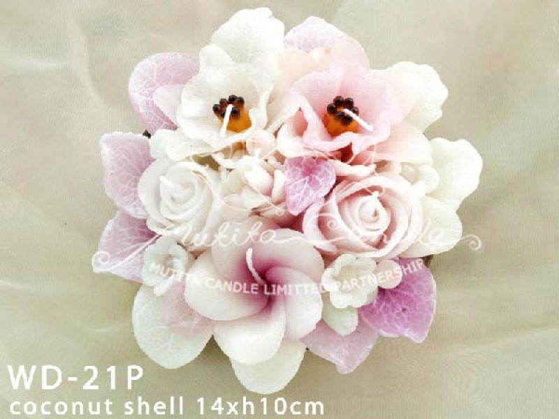 เทียนหอม เดชอุดม :  PINK WEDDING SET|Weddng Candles, best elegant Candles for wedding ceremony.
SOFT PINK FLOWER CANDLES ARRANGTMENT FOR SPECIAL DAY|WD-21P|Coconut shell 14 x h10 cm