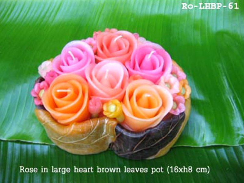 เทียนหอม เดชอุดม : CATALOGUE01|small items of flower candles from Thailand for any ocassions
FLOWER CANDLES COLLECTIONS|Ro-LHBP-21|large heart pot 16 x h8 cm